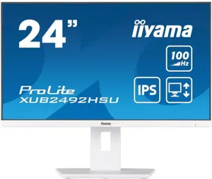 iiyama XUB2492HSU-W6, 60.5 cm (23.8"), 1920 x 1080 pixels, Full HD, LED, 0.4 ms, White