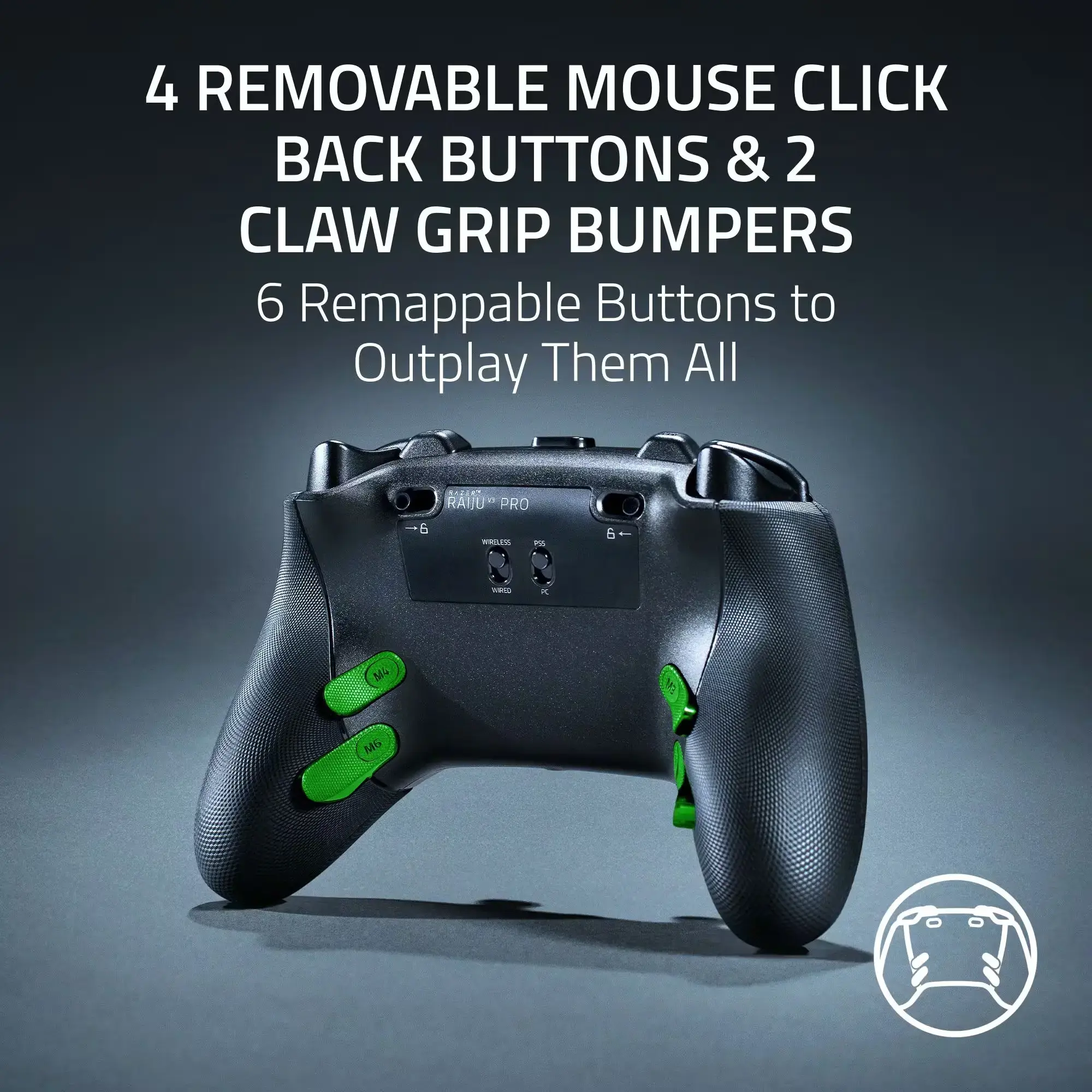 Razer Gaming Controller | Raiju V3 Pro for PS5 & PC | Black
