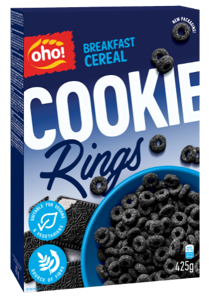 Sausi pusryčiai OHO Cookie rings, 425 g