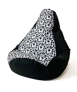 Sako krepšys pouffe Pear print black-ball L 105 x 80 cm