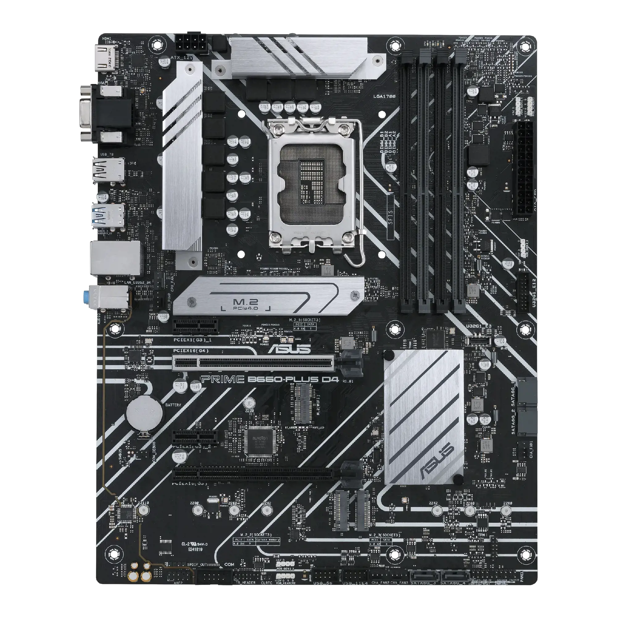 ASUS PRIME B660-PLUS D4, "Intel", LGA 1700, "Intel® Celeron®", "Intel® Core™ i3", "Intel® Core™ i3", "Intel® Core™ i5", "Intel® Core™ i7", "Intel® Core™ i9",..., LGA 1700, DDR4-SDRAM, 128 GB