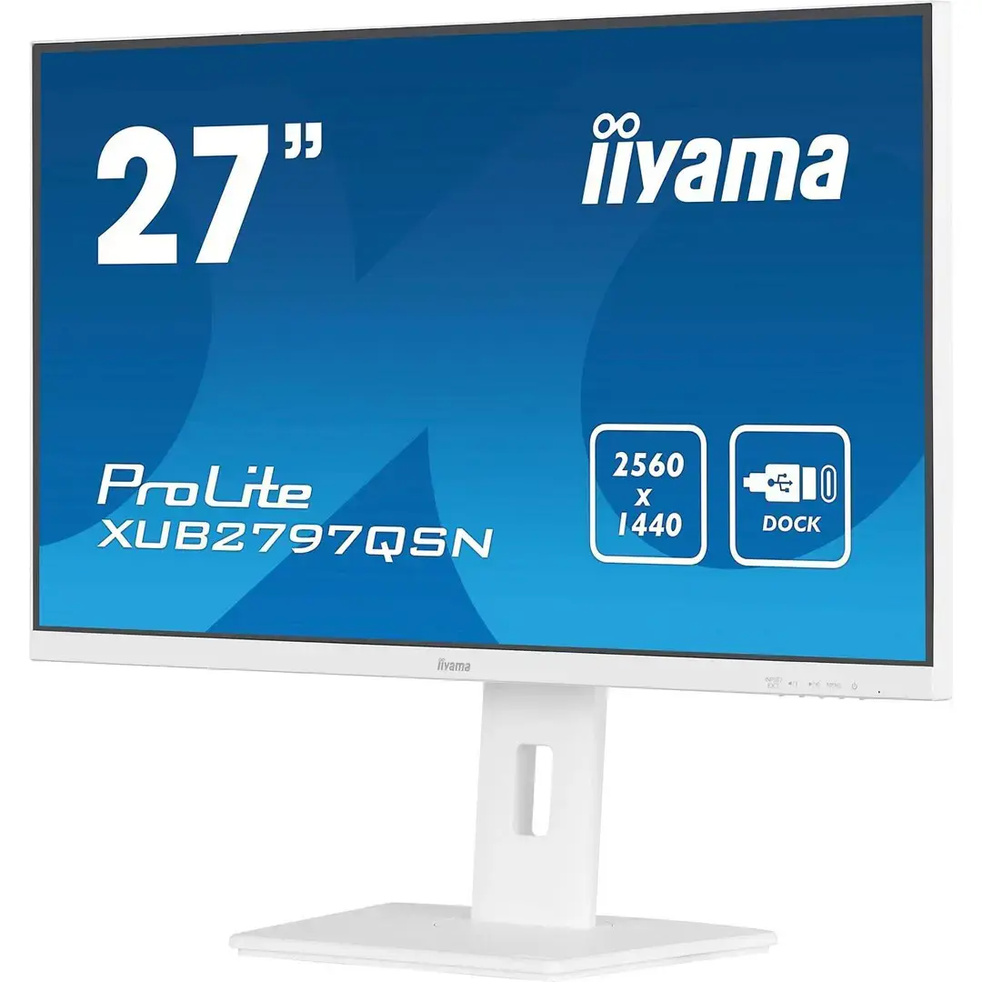 27’’ QHD IPS technology panel with USB-C dock and RJ45 (LAN)