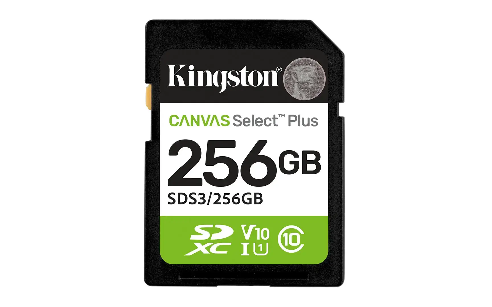 Kingston Canvas Select Plus | 256 GB | SD | Flash memory class Class 10, UHS-I, U1/U3, Video Class 10/30