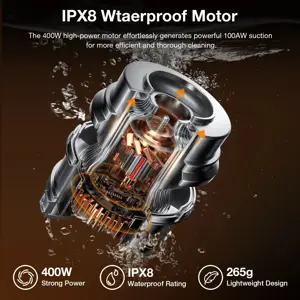 Jimmy Vacuum Cleaner and Washer | PW11 Plus | Cordless operating | Washing function | 400 W | 21.6 V | Operating time (max) 40-75 min | Black/Silver