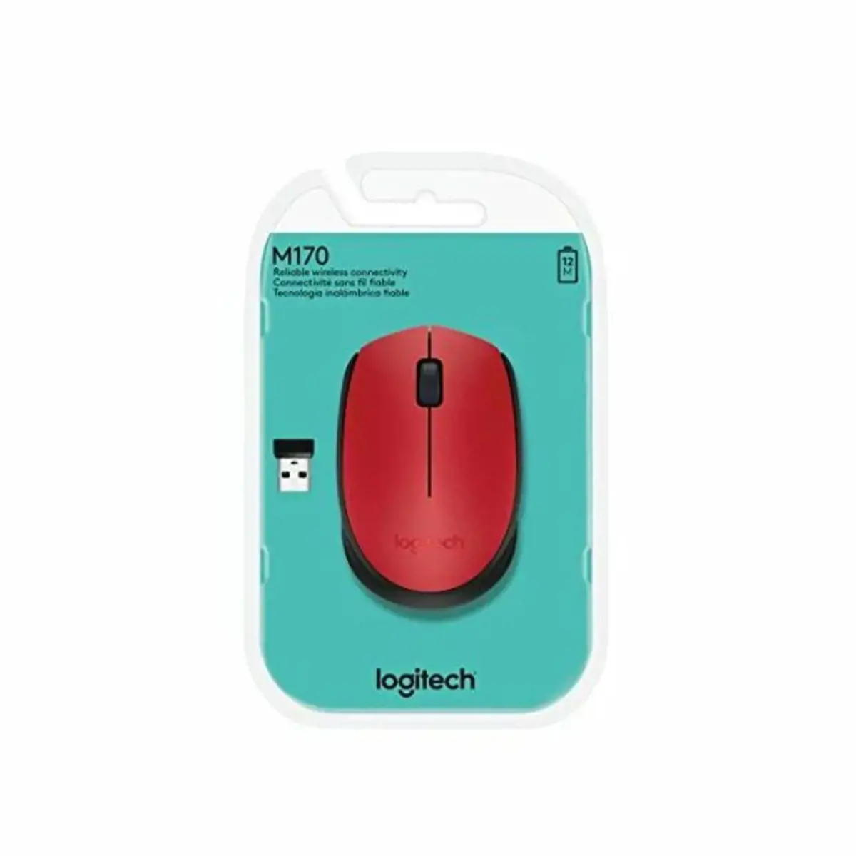 LOGITECH M171 belaidė pelė RED