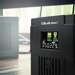 QOLTEC 53770 Nepertraukiamo maitinimo šaltinis "Line Interactive Monolith" 1500VA 900W LCD USB