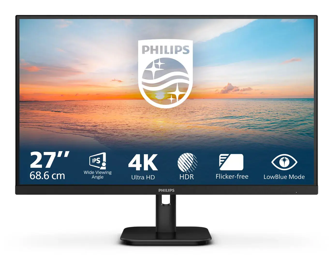 Philips 27E1N1800A/00 | 27 " | IPS | 16:9 | 60 Hz | 4 ms | 3840 x 2160 pixels | 350 cd/m² | HDMI ports quantity 2 | Black