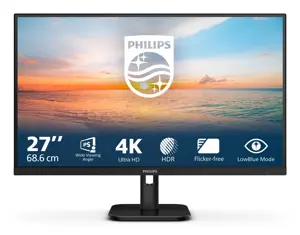 Philips 27E1N1800A/00 | 27 " | IPS | 16:9 | 60 Hz | 4 ms | 3840 x 2160 pixels | 350 cd/m² | HDMI po…