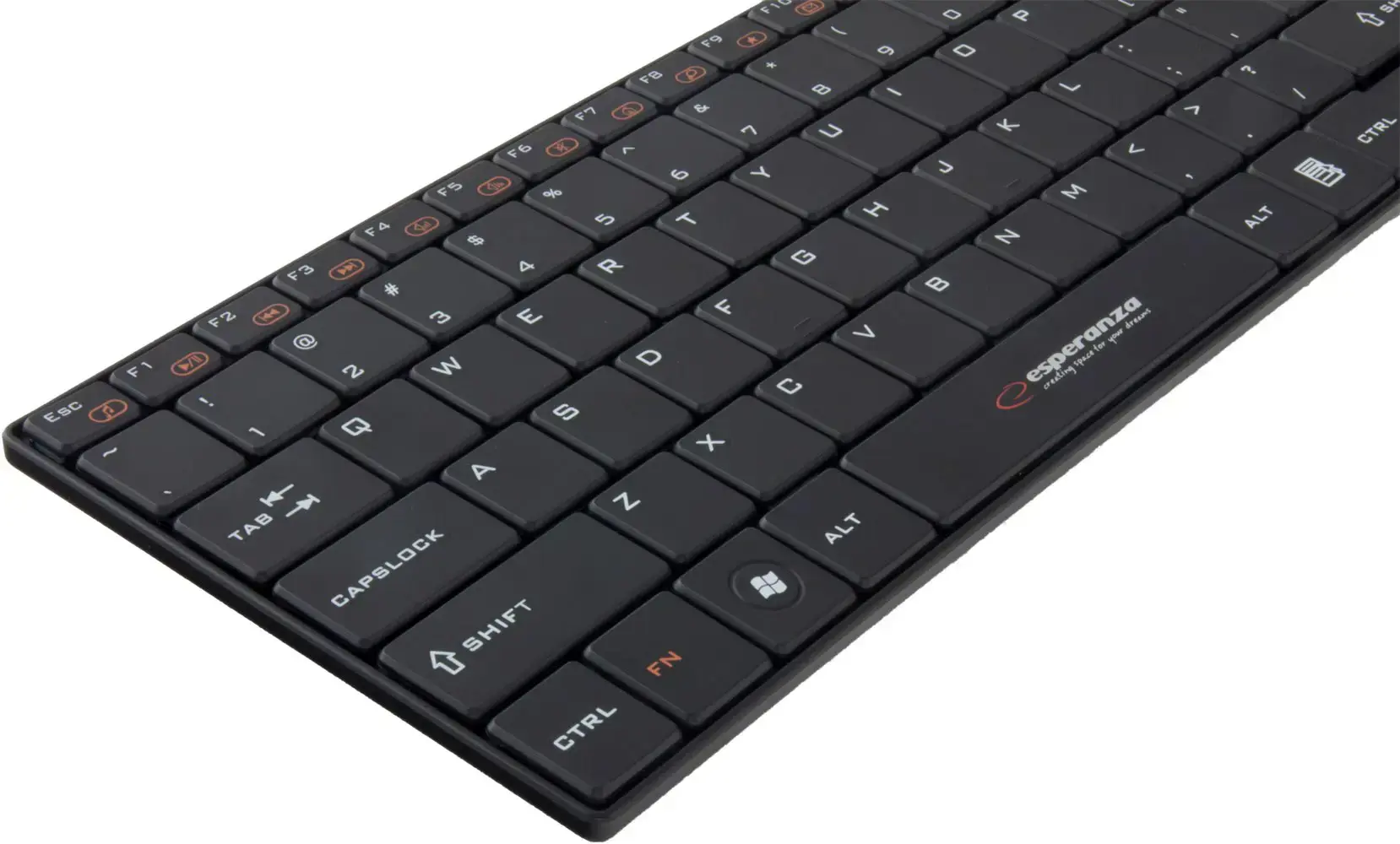 "Esperanza EK122K" RF belaidė QWERTY klaviatūra, juoda