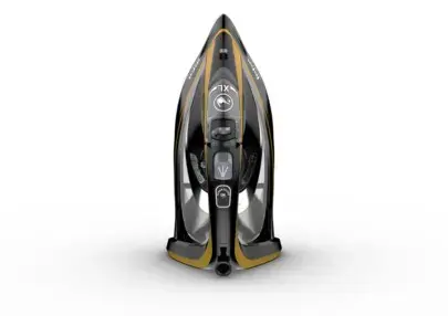 "Tefal FV9865E0", sausas ir garų lygintuvas, "Durilium Autoclean" padas, 250 g/min, juodas, auksinis, 60 g/min, 0,35 l