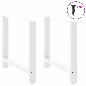Valgomojo stalo kojos, baltos, 2 vnt., 70x(72-73) cm, plienas