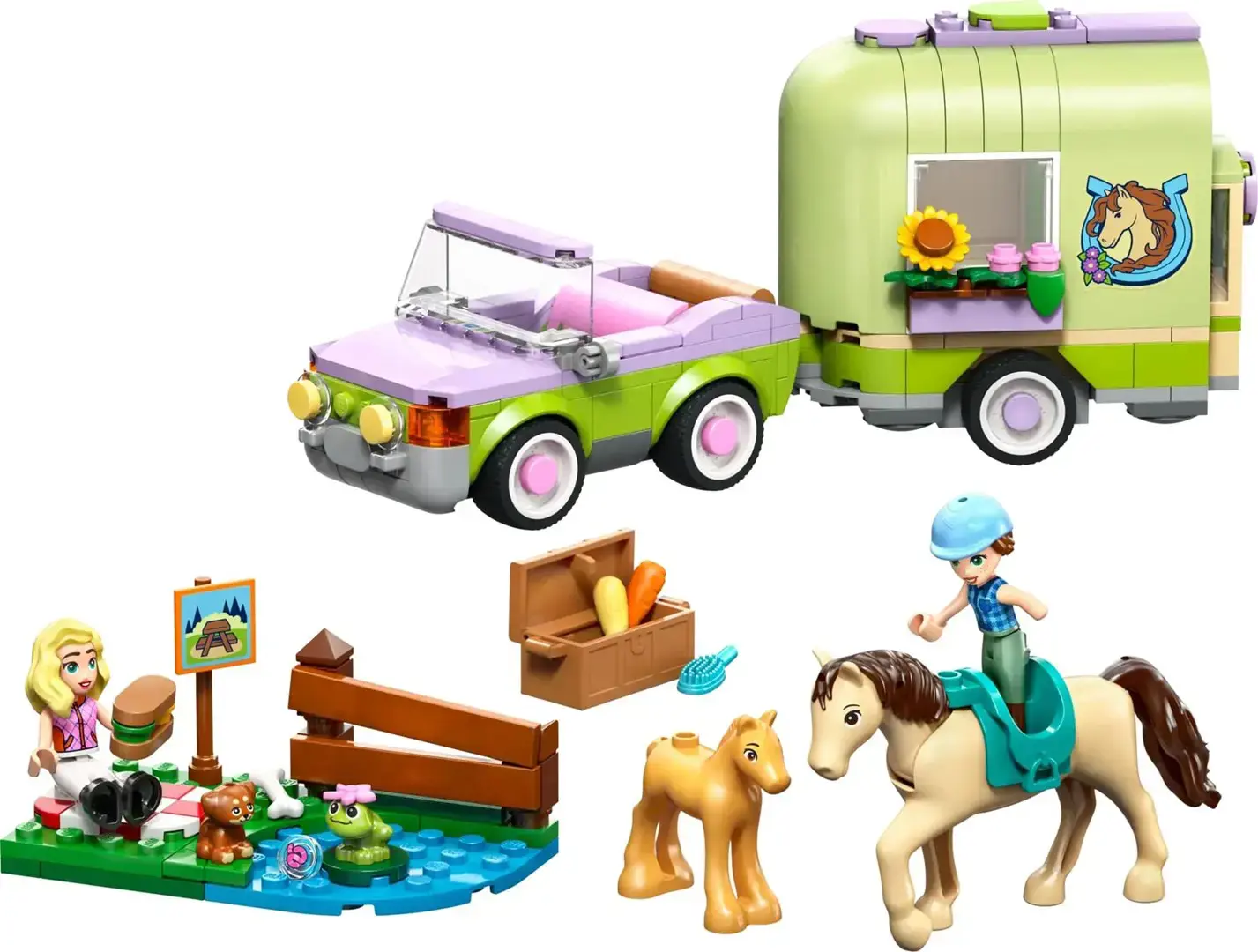 LEGO FRIENDS 42695 Horse and Baby Foal Trailer