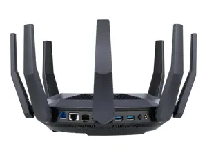 ASUS RT-AX89X AX6000 AiMesh, "Wi-Fi 6" (802.11ax), dviejų dažnių (2,4 GHz / 5 GHz), Ethernet LAN, 3G, juodas, stalinis maršrutizatorius