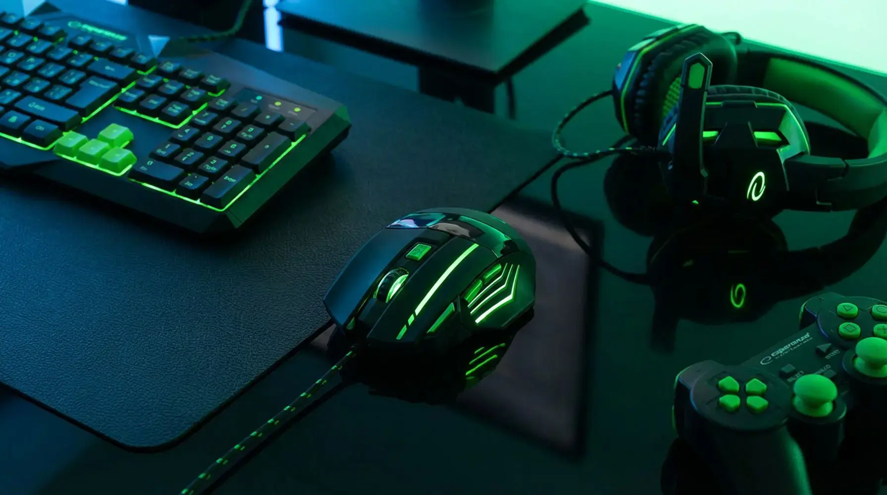 ESPERANZA EGM201G WIRED MOUSE FOR GAMERS 7D OPT. USB MX201 WOLF GREEN