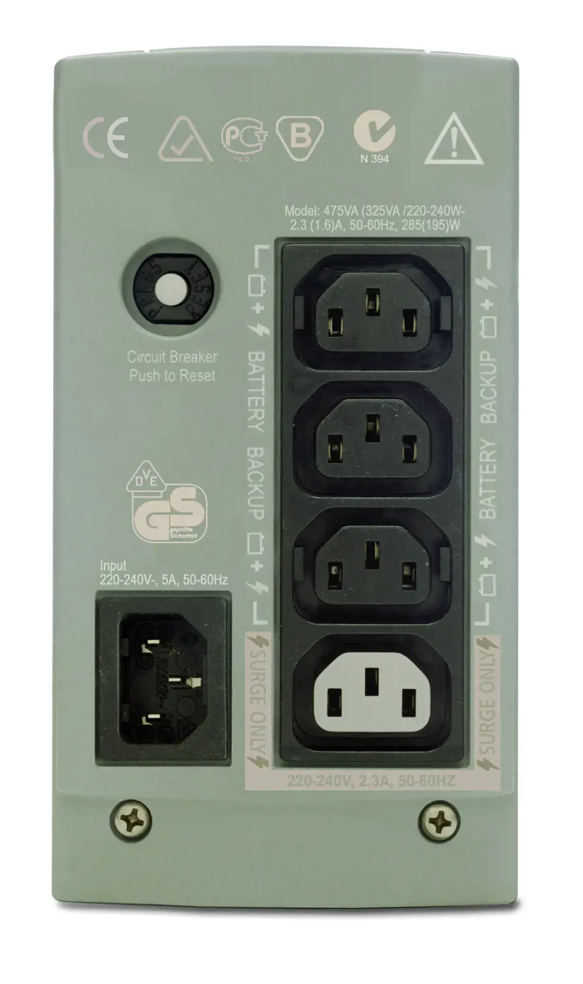 APC BackUps CS 325VA 230V W/O SW