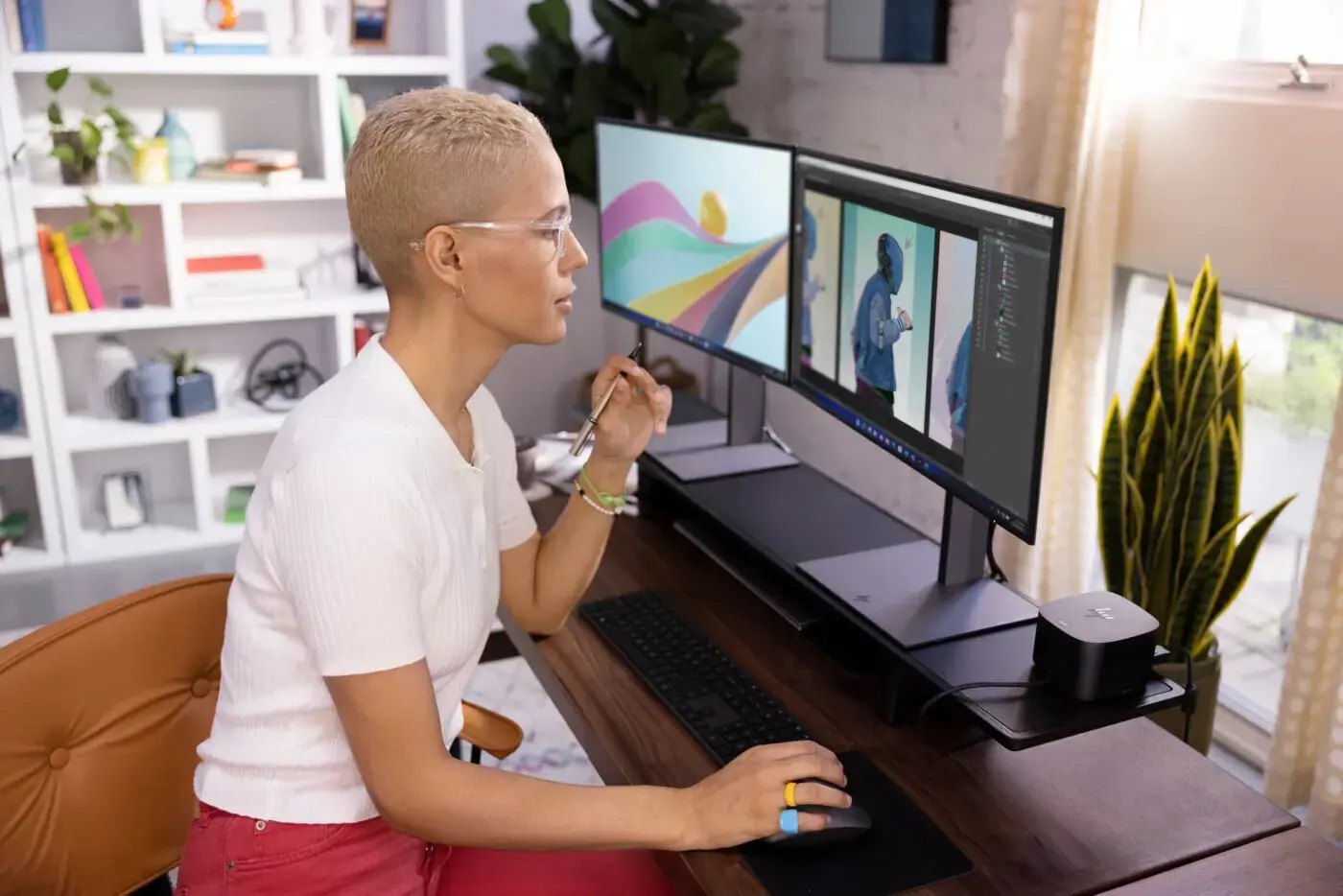 HP 975 USB + BT dviejų režimų belaidė klaviatūra - EURO