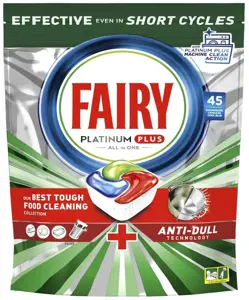 Automatinių indaplovių kapsulės FAIRY Platinum plus QW GREEN, 45 vnt.