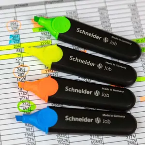 Teksto žymekliai SCHNEIDER JOB, 1-5 mm, 4 spalvų rinkinys