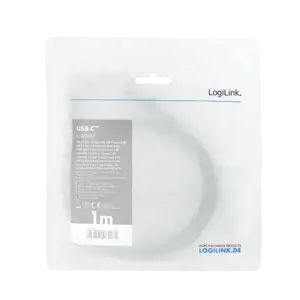 "Logilink" USB 3.2 Gen 2 kabelis, nuo C/M iki C/M, 4K/60Hz, PD, aliuminis CUA0107 1 m, USB-C vyriškas, USB-C vyriškas