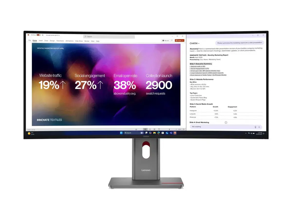 Lenovo ThinkVision P40WD-40 39.7 5120x2160/21:9/400 nits/DP/HDMI/3Y Warranty | Lenovo