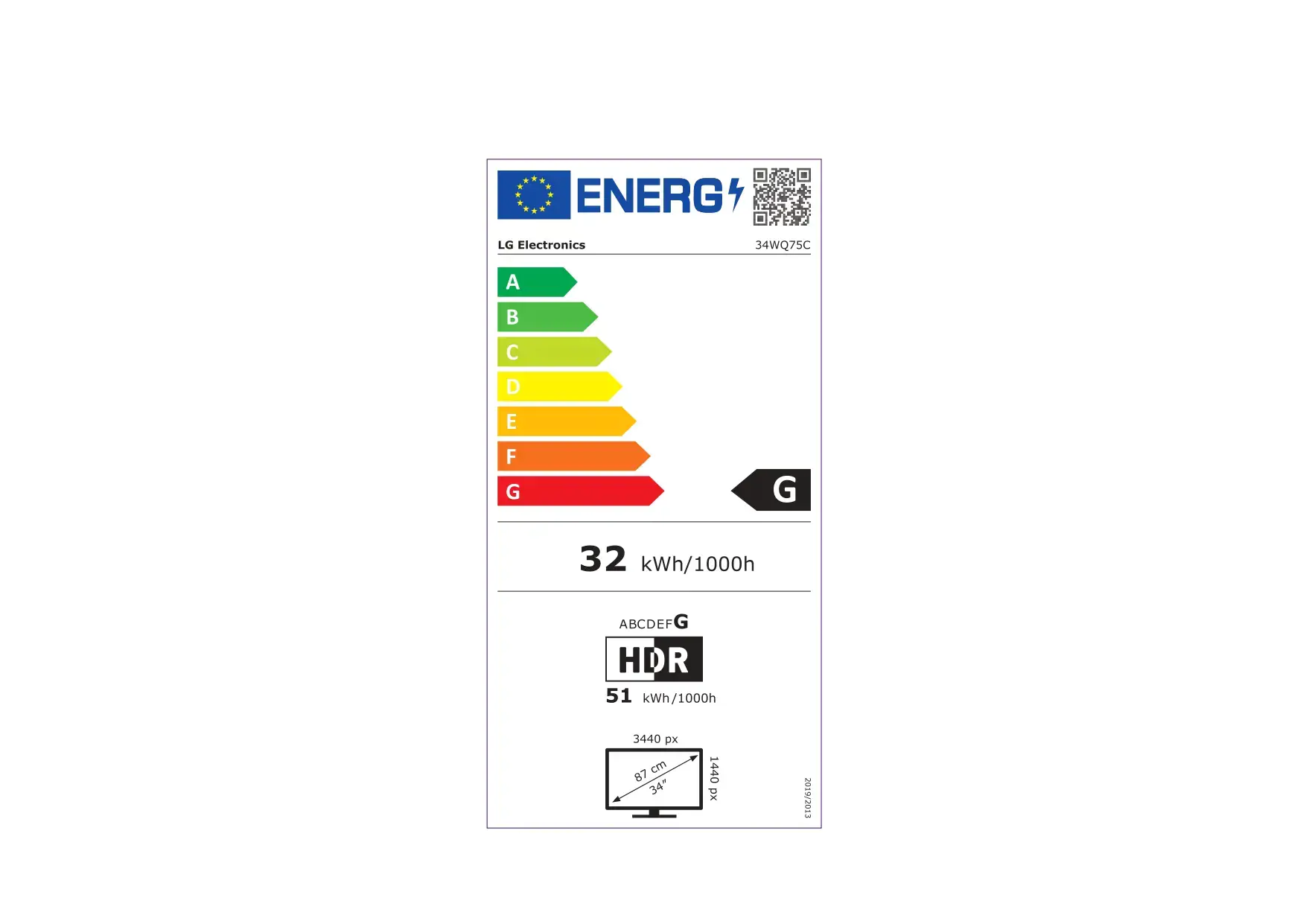 Monitorius LG 34WQ75C-B, 86.4 cm (34"), 3440 x 1440 pixels, Quad HD, LCD, 5 ms, Black