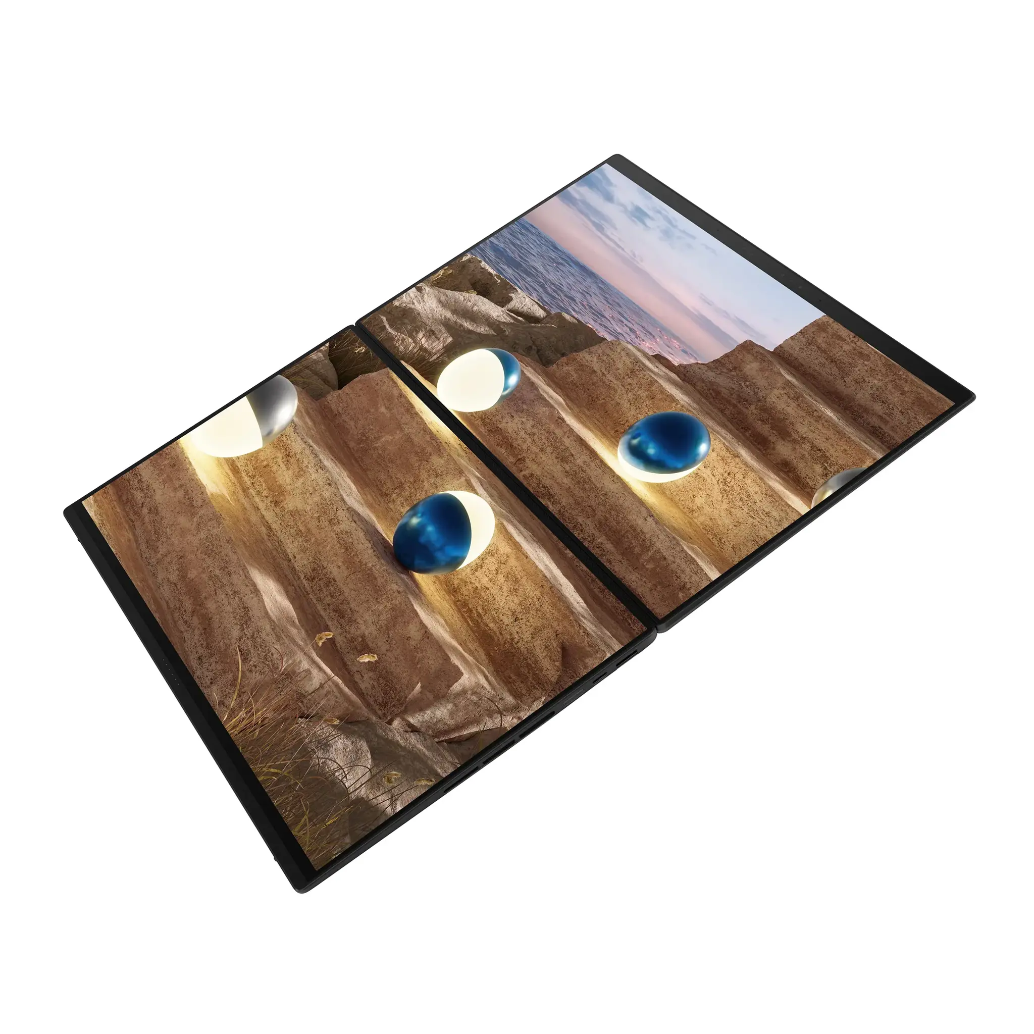 Nešiojamas kompiuteris ASUS Zenbook Duo UX8407AA-SN066W, 378H, 2 TB, 14 Coliai, Windows 11 Pro