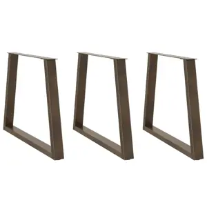 Valgomojo stalo kojelės, V formos, 3 vnt., natūralus plienas, 80x(72-73,3) cm, plienas