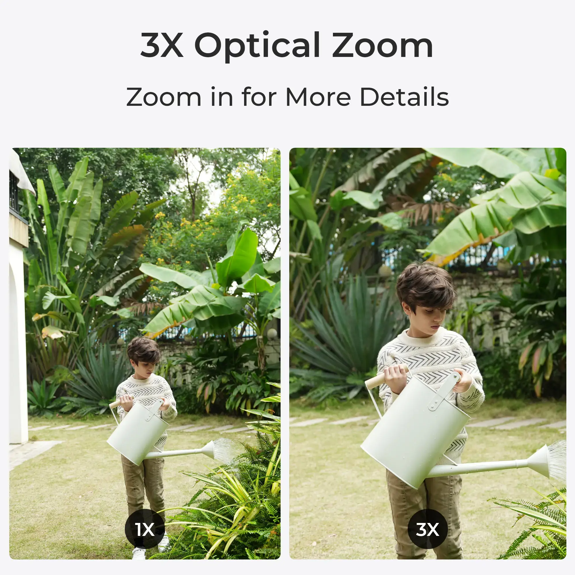 Reolink P434 - 4K Outdoor Camera, PoE, 3X Optical Zoom, Person/Vehicle/Animal Detection, Color Night Vision, IP security camera, Indoor & outdoor, Wired, Google Assistant, Ceiling, White