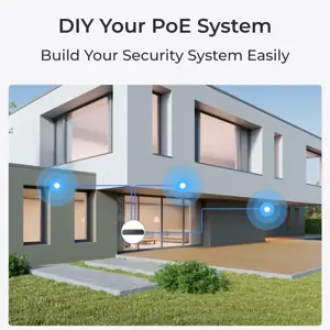 Reolink Fisheye Series P520 - 6MP Indoor Fisheye PoE Camera, 360° View, Multiple Display Modes, Person Detection, IP security camera, Indoor & outdoor, Wired, Google Assistant, Ceiling/wall, Grey, Black