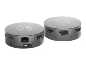DELL USB-C mobilusis adapteris - DA310, laidinis, USB 3.2 Gen 2 (3.1 Gen 2) Type-C, 10,100,1000 Mbps, sidabrinis, 3840 x 2160 pikselių, 1920 x 1080 pikselių