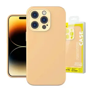 "Baseus Liquid Silica Gel" dėklas "iPhone 14 Pro Max" (Sunglow)+ grūdintas stiklas + valymo rinkinys