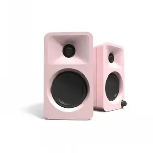 KANTO AUDIO 100W POWERED REFERENCE DESKTOP SPEAKERS WITH BLUETOOTH - PINK, PAIR (INCLUDES TYPE C PO…