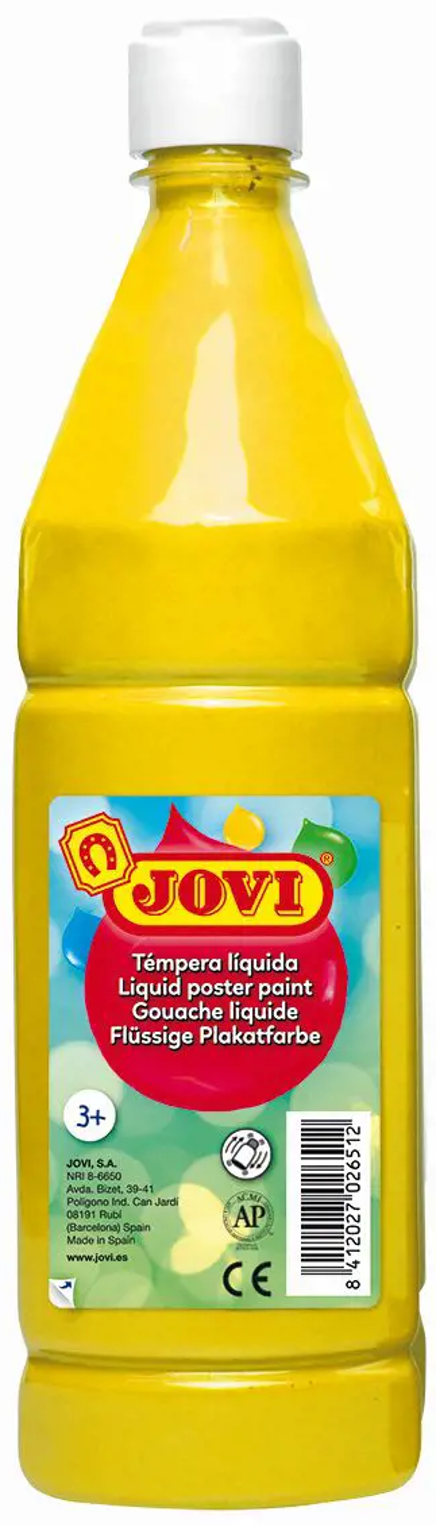 Skystas guašas buteliuke JOVI 1000 ml, geltona sp.