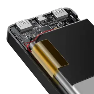"Baseus Bipow" maitinimo bankas su ekranu 30000mAh 15W black (Overseas Edition) Black (juodas)