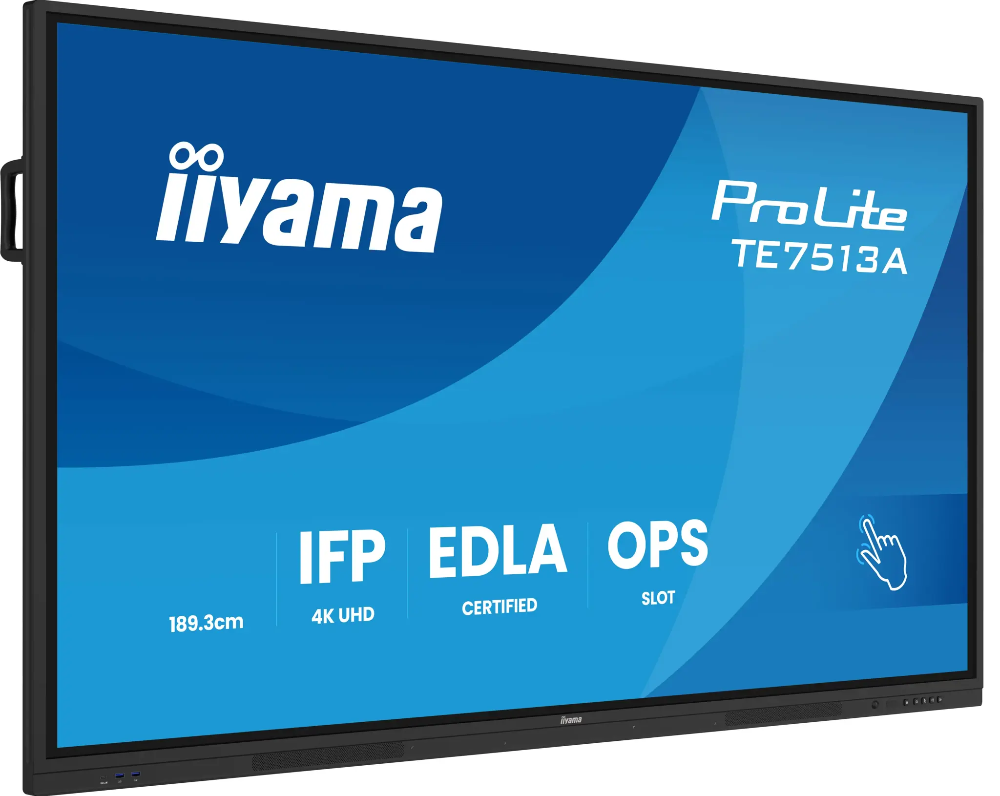 iiyama 75" Google EDLA Certified IFP - Interactive display for seamless integration and collaboration in education and enterprise, Interactive flat panel, 190.5 cm (75"), 3840 x 2160 pixels, Wi-Fi, 18/7