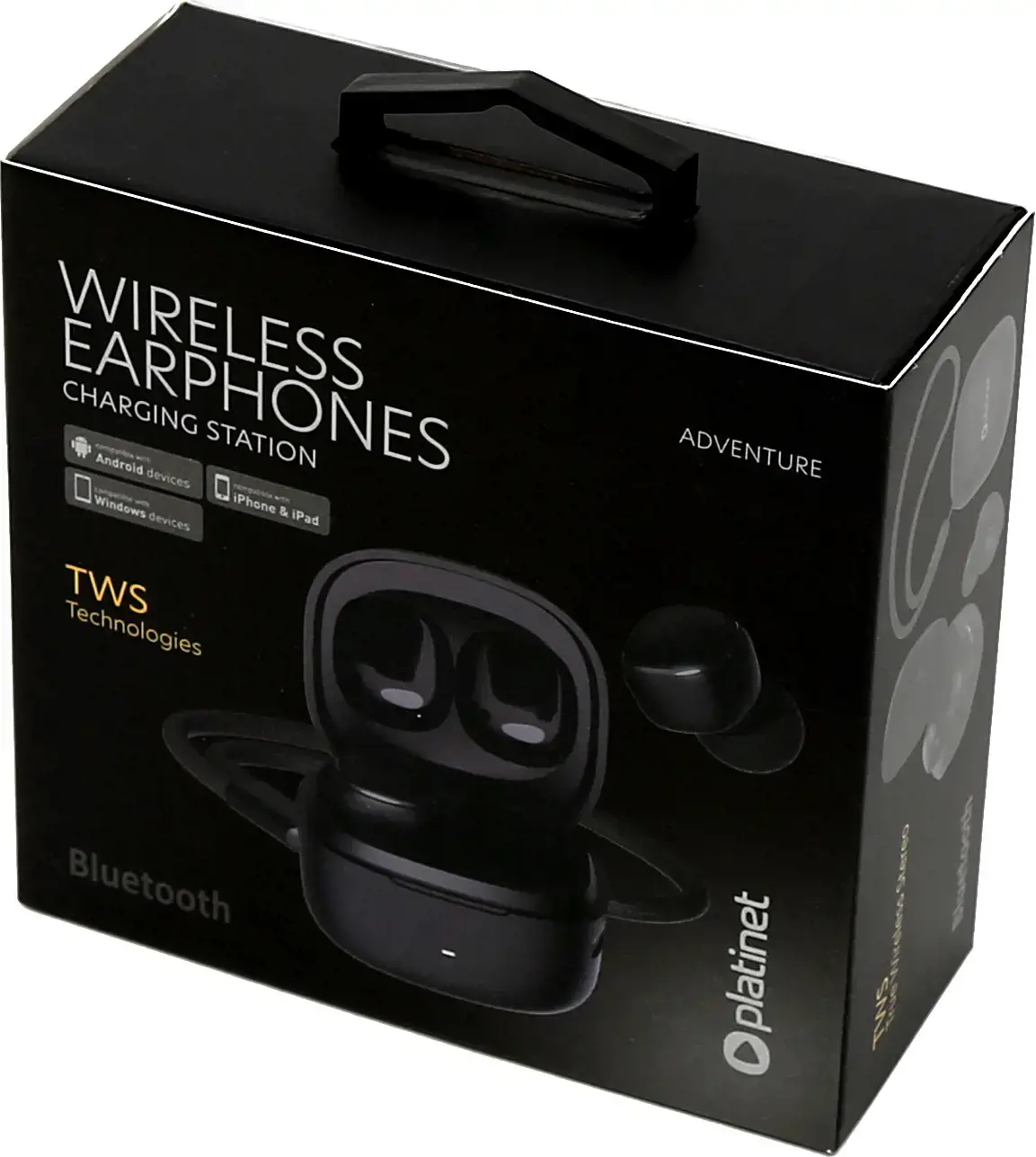 Platinet belaidės ausinės PM1001B TWS, juodos (45923)