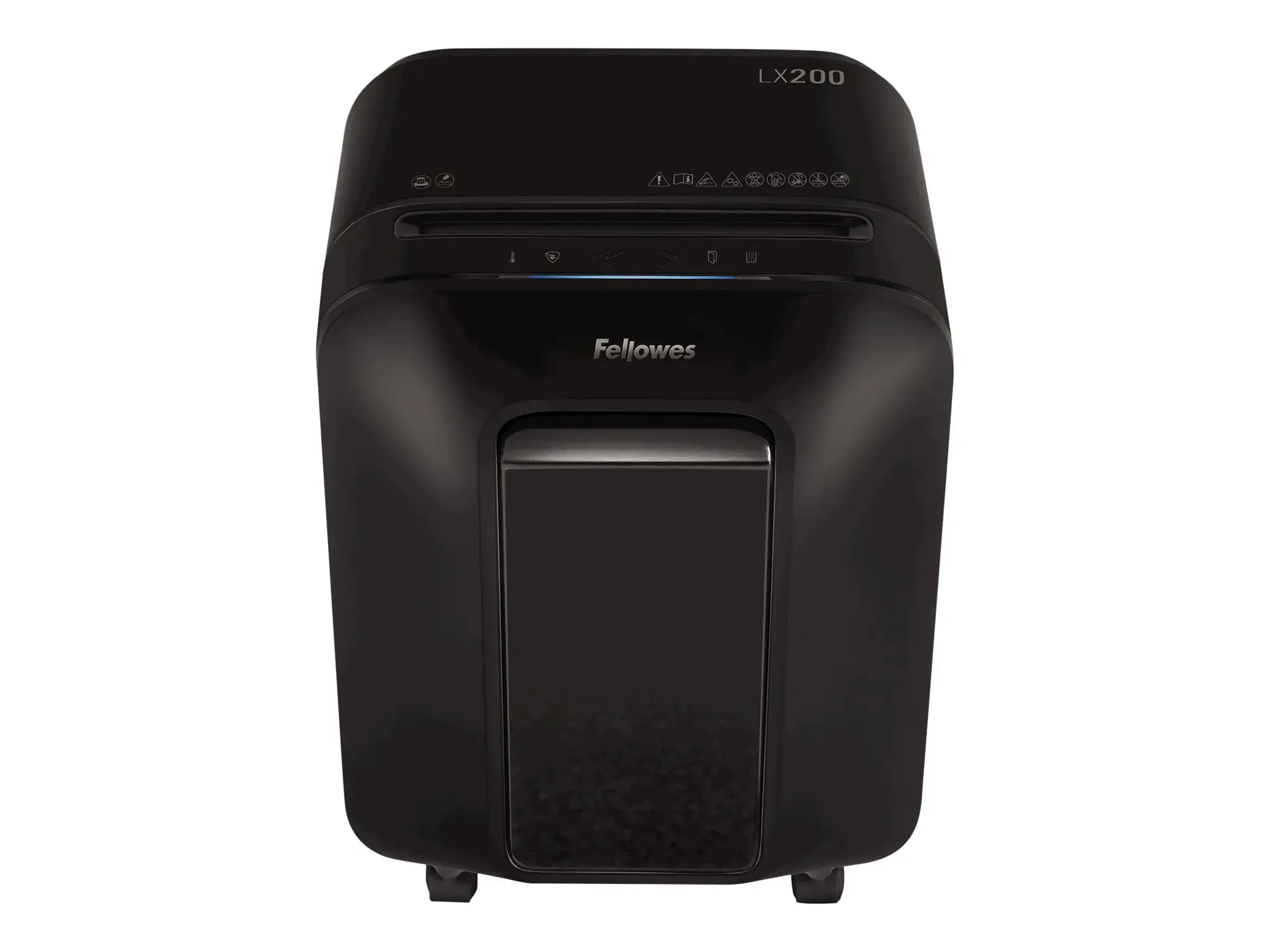 "Fellowes Powershred LX200", 4 x 12 mm, 22 l, jutiklinis, 4 ratukai, 2000 mm/min, 12 lapų
