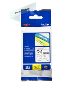 Brother Labelling Tape 24mm, Black on transparent, TZe, Black, Thermal transfer, Philippines, 5 year(s)