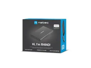 NATEC NKZ-0941 "Natec" HDD/SSD išorinis korpusas RHINO GO, skirtas 2,5 SATA - USB 3.0, aliuminis