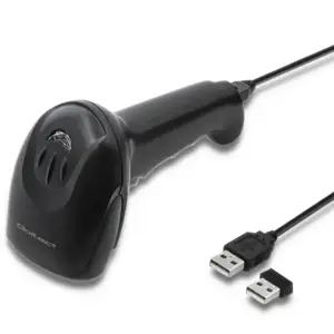 QOLTEC 50868 Brūkšninių kodų skaitytuvas 1D 2D juodas
