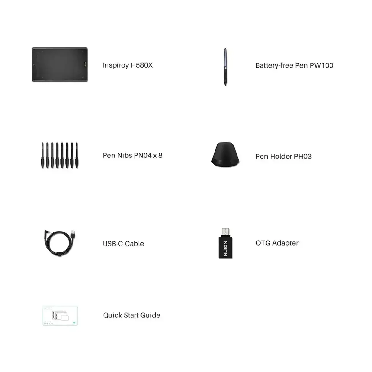 "Huion Inspiroy H580X" grafinė planšetė