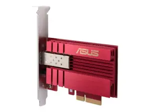 ASUS XG-C100F, vidinis, laidinis, "PCI Express", šviesolaidinis, 10000 Mbps, raudonas