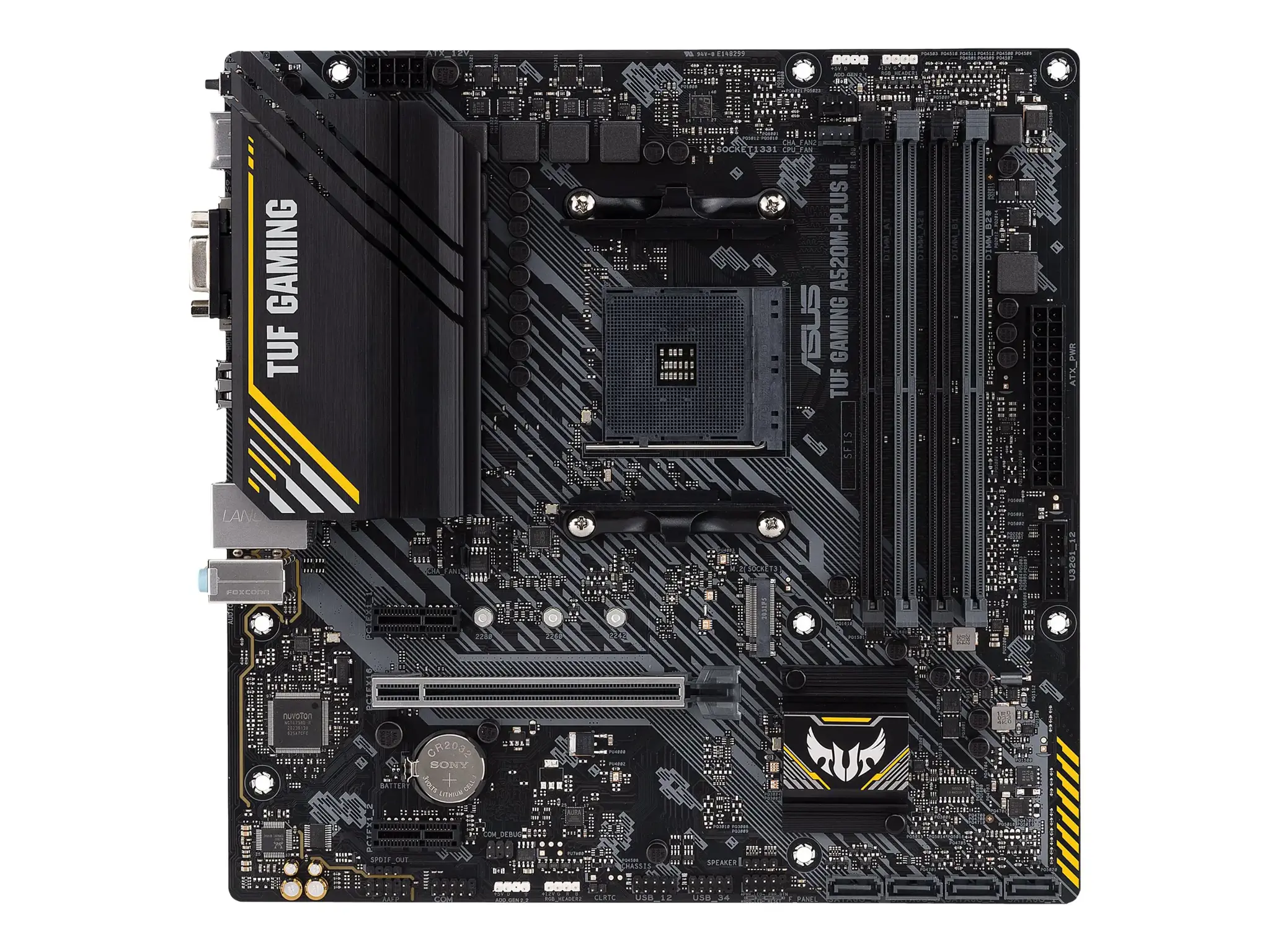 ASUS TUF GAMING A520M-PLUS II, AMD, "Socket AM4", "AMD Ryzen™ 3", "AMD Ryzen™ 5", "AMD Ryzen™ 7", 3 kartos "AMD Ryzen™ 9", 5 kartos "AMD Ryzen 9", "Socket AM4", DDR4-SDRAM, 128 GB