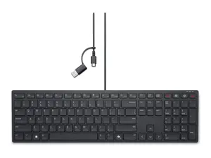 Dell | Collaboration Keyboard | KB525C | Keyboard | Wired | Ukrainian (QWERTY) | Black | USB-C