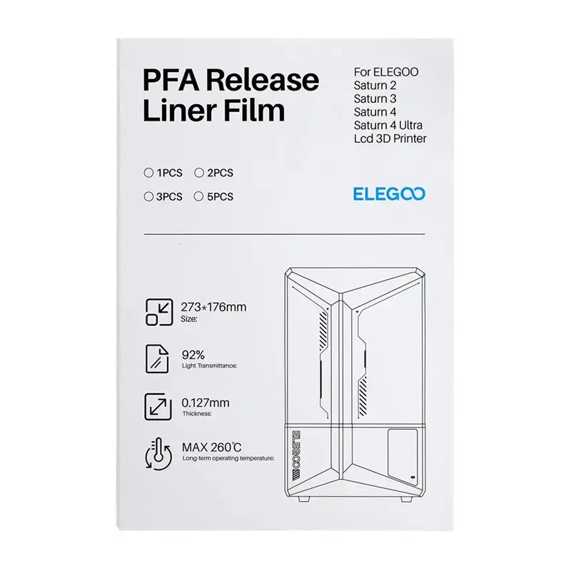 PFA film for ELEGOO Saturn 4 / Saturn 4 Ultra (5 pieces)