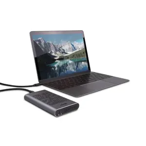 Lindy USB 3.2 Gen 2x2 Dual M.2 NVMe SSD Enclosure with Clone Feature, SSD enclosure, M.2, M.2, PCI Express 3.0, USB connectivity, Silver