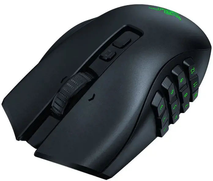 "Razer Naga V2 Pro" žaidimų pelė, RGB LED apšvietimas, 2,4 GHz, "Bluetooth", belaidė, juoda