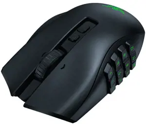 "Razer Naga V2 Pro" žaidimų pelė, RGB LED apšvietimas, 2,4 GHz, "Bluetooth", belaidė, juoda