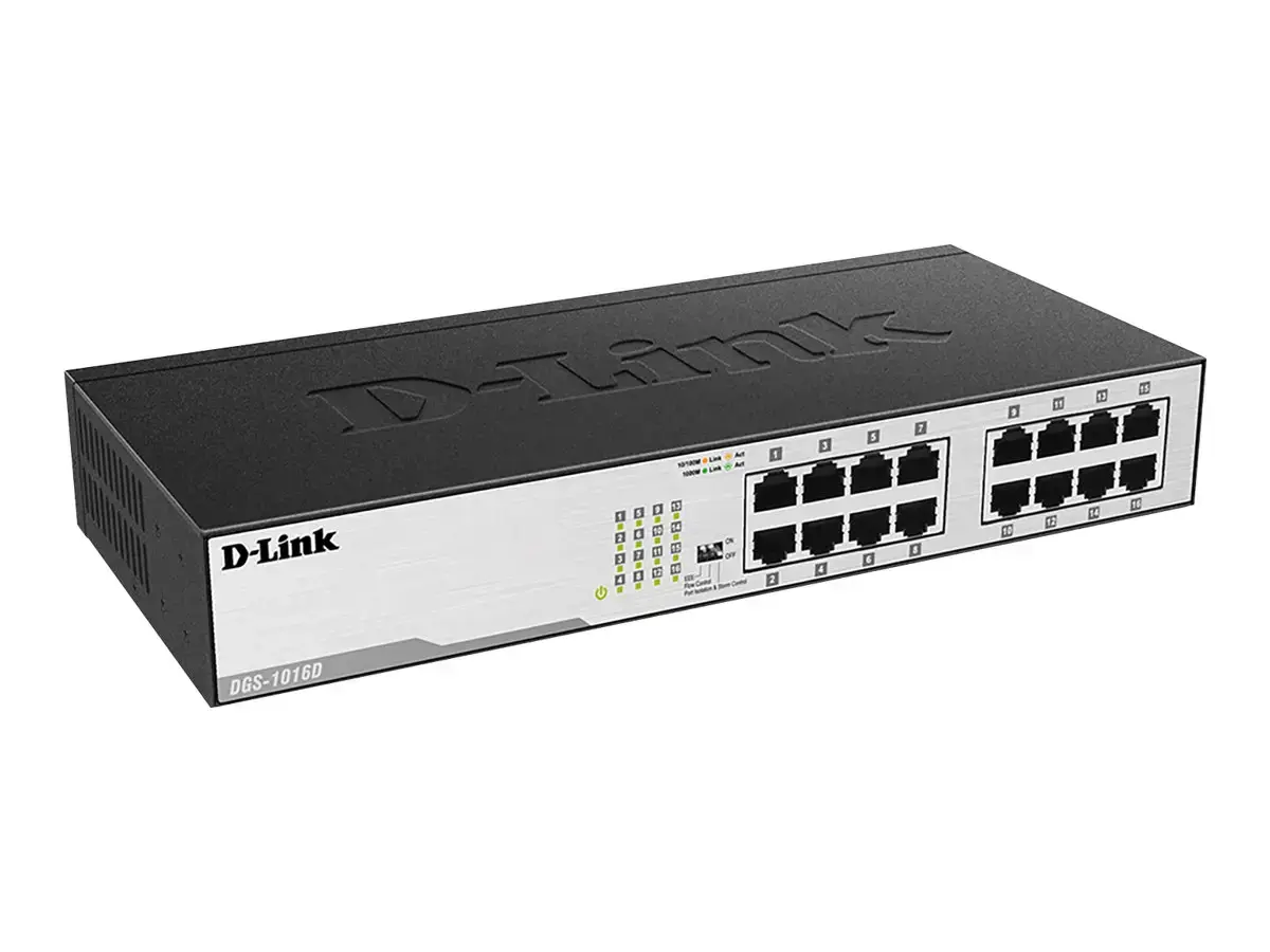 D-Link DGS-1016D/E, nevaldomas, dvipusis, montuojamas į stovą