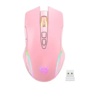 Onikuma wireless mouse CW905 RGB pink